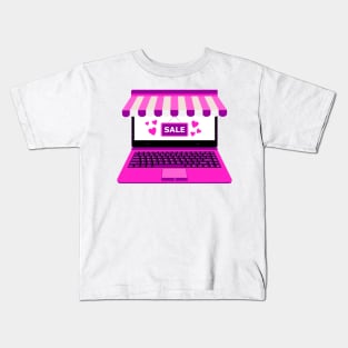 laptop vector for Online shop payment Kids T-Shirt